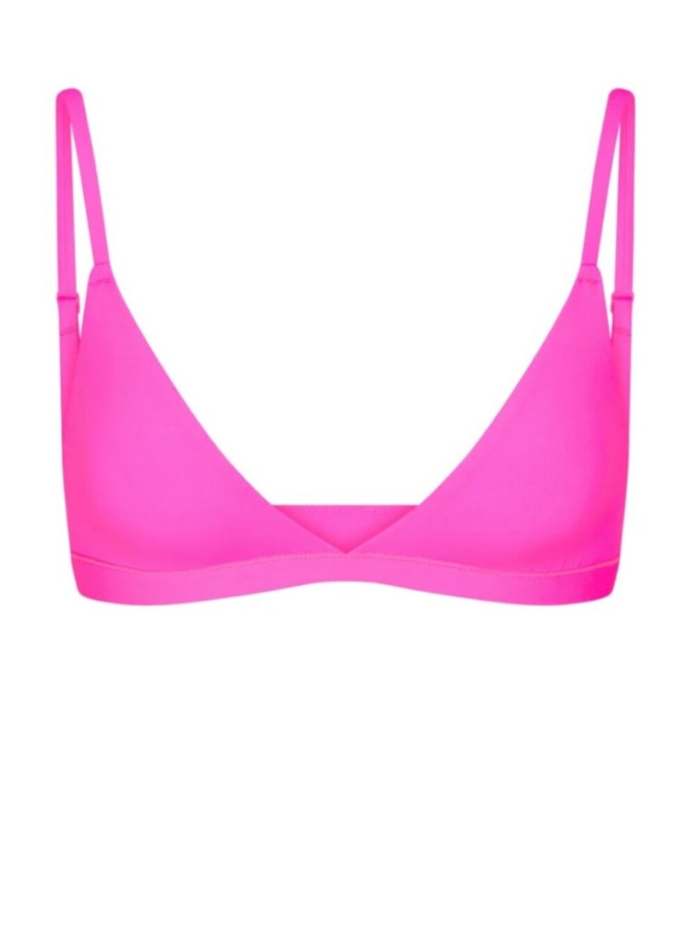 SKIMS Fits Everybody Triangle Bralette in Neon Pink | Size M